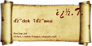 Ádok Tímea névjegykártya