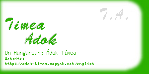 timea adok business card