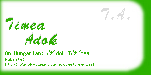 timea adok business card